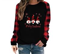 Ugly Pull Noel Rigolo Femme Noel Pull Moche et Ours Mal Leche Sweat Polaire Femme Rigolo Drole Pas Cher Pull de Noel Pull Noel Moche New Year Crew Pull Noel Famille Noël (Z01 Rouge, M)