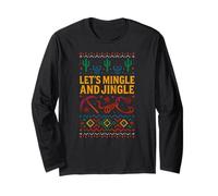 Ugly Sweater Lets Mingle and Jingle Fête de Noël pour Femme Manche Longue