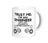 uglymug Hurki Trust Me, I'm Un ingénieur Funny Classique Blanc Café Mug