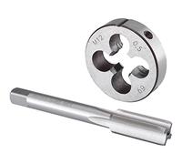 UGMVKSGSD Jeu de tarauds et filières M12 x 0,5 à Droite, taraud Machine M12 x 0,5 et filière Ronde