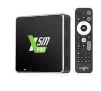 Ugoos X5m Pro TV Box Android 14.0 Amlogic S905x5m 4 Go RAM 32 Go ROM Wi-FI Double Bande 2,4 GHz/5 GHz Ethernet 1000 Mbit/s USB 2.0 BT5.4 Compatible AV1 VP9 HEVC H.265 4K HDR