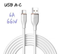 Ugourd-Câble De Charge Rapide En Silicone De Type C À C,Pd60w,Protocole Huawei Scp 66w,Xiaomi Iphone15 Plus Pro Max - Type Usb-C 66w-3a White-2m