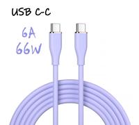 Ugourd-Câble De Charge Rapide En Silicone De Type C À C,Pd60w,Protocole Huawei Scp 66w,Xiaomi Iphone15 Plus Pro Max - Type C-C 66w-3a Purple-2m