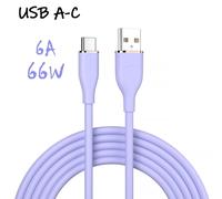 Ugourd-Câble De Charge Rapide En Silicone De Type C À C,Pd60w,Protocole Huawei Scp 66w,Xiaomi Iphone15 Plus Pro Max - Type Usb-C 66w-3a Purple-1m