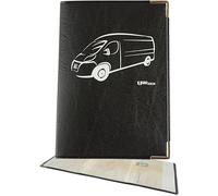 Ugozen Pochette Carte Grise Camion, Accessoire Camion Etui Protege Carte Grise et Assurance Permis,Housse Range Carte Grise Noir de