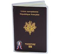 Ugozen Pochette pour Passeport Transparent | Etui De Protection Passeports Pratique | Porte Passport De Voyage, Plastique Recyclable Fabrication Francaise (1)