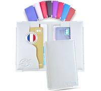 Ugozen Porte Carte bancaire RFID Pochette Sécurisée Anti-Piratage | Etui 4 Cartes Bancaires Protégées pour Homme et Femme Étui conçu et Fabriqué en France