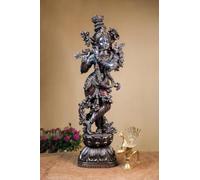 UGRA Statue de Krishna - 75 cm en bronze lié - Dieu hindou de l'amour pour décoration d'entrée de maison et décoration de chambre Puja | Cadeau de pendaison de crémaillère | Cadeau Janmastami