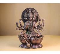 UGRA Statue de la déesse Gayatri en bronze collé de 26 cm - Idole divine Gayatri Mère des Vedas pour la croissance spirituelle