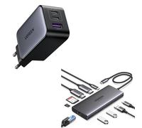 UGREEN 10 en 1 Hub USB C Double HDMI 4K60Hz avec 65W Chargeur USB C