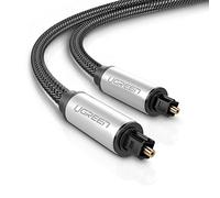 UGREEN 10541 Câble Optique Audio Numérique en Nylon Tressé Cordon Fibre Optique Toslink Connecteur 24K Plaqués Or pour Barre de Son, Home Cinéma, TV, PS4, PS3, Xbox, Amplificateur, TV Box (10ft 3m)