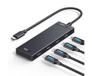 UGREEN 10Gbps Hub USB C vers 4 USB C 3.2 Gen2 Adaptateur Multiport Câble 30CM Compatible avec MacBook iPad Pro Air Mac Mini M4 Surface iPhone 17 Pro Max Air Galaxy S25 S24 Tab S11 Ultra