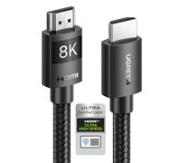UGREEN 10K 8K 60Hz Câble HDMI 2.1 Certifié 4K 240Hz UHD Haute Vitesse 48Gbps 3D eARC HDR 10+ VRR HDCP 2.3 Dolby Vision Compatible avec Switch PS5 PS4 Xbox One X HDTV MacBook Pro Mac Mini M4 (3M)
