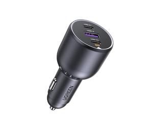 UGREEN 130W caricatore rapido per auto 3 porte grigio