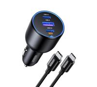 UGREEN 130W Chargeur Voiture 45W PPS Câble Inclus Allume Cigare USB C Rapide PD QC Compatible avec iPhone 17 Pro Max Air 16 15 14 13 12 MacBook Pro Air iPad Galaxy S25 Ultra S24 S23 Steam Deck