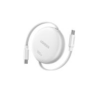 UGREEN 1M Câble USB C vers USB C PD 100W 20V 5A Rétractable Type C Charge Rapide et Sync Compatible avec iPhone 17 Pro Max Air 16 15 14 Galaxy S25 Ultra S24 iPad Air Mini MacBook Pro Air (Blanc)