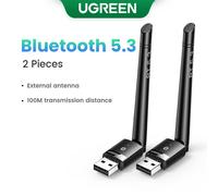 UGREEN 2 en 1 USB Bluetooth 5.3 5.0 Dongle Adaptateur pour PC Haut-Parleur Sans Fil Souris Musique Audio Récepteur Émetteur Bluetooth 5.0 - Type Bluetooth 5.3 #B