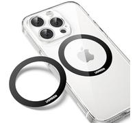 UGREEN 2 Pièces Anneaux Métalliques Compatible avec MagSafe Anneau Autocollant Adhésif 3M Épaisseur 0,65mm Accessoire pour Charge Magnétique Support Téléphone Voiture