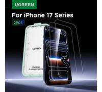 UGREEN 2 pièces pour iPhone 17 Pro Max protecteurs d'écran en verre pour iPhone 16 Plus verre trempé pour iPhone 15 14 13 12 Film HD 16pro 8K sans bordure noire