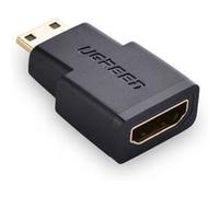 UGREEN Adaptateur Mini HDMI Mâle vers HDMI Femelle Connecteur Mini HDMI Supporte 4K 3D pour Raspberry Pi Zero Canon EOS 700D Nikon D5300 Plaqué Or