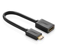 UGREEN Adaptateur Mini HDMI vers HDMI 4K 60Hz Câble Mâle vers Femelle 18Gpbs 3D Ethernet Arc Compatible avec Tablette Raspberry Pi Zero Canon EOS 700D Nikon D5300 HDTV 4K Projecteur (20CM)