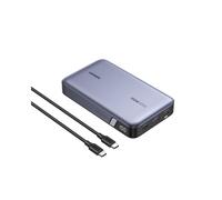 Ugreen 25188 - Batterie Externe 20000mAh Gris, 1x USB-A, 2x USB-C, Power Delivery 3.0, Écran LED, Charge Rapide, Dimensions 265x80x139mm