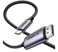 UGREEN 2M Câble USB C DisplayPort 1.4 Bidirectionnel 8K 60Hz 4K 240Hz HDR | Adaptateur Type C DP Thunderbolt 4 3 Compatible avec iPhone 18 Pro Max iPhone 17 Pro Max Air 16 MacBook iPad Galaxy S25 S24