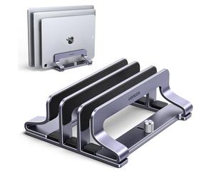 UGREEN 3 en 1 Support Ordinateur Portable Vertical Laptop Stand Triple Fente Porte Bureau Réglable Compatible avec MacBook Pro Air MateBook Chromebook Surface Dell HP iPad
