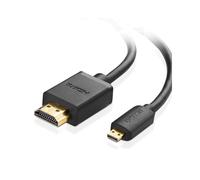 Ugreen Câble Micro HDMI Mâle vers HDMI Mâle – 4K 60Hz, 3D, Ethernet, ARC – 3 m