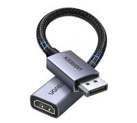 UGREEN 4K Adaptateur DisplayPort vers HDMI 4K 30Hz 2K 60Hz Convertisseur DP Mâle vers HDMI Femelle Unidirectionnel en Nylon Tressé Compatible avec Laptop HDTV Moniteur Projecteur