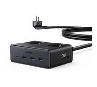 UGREEN 6 en 1 Multiprise Parafoudre et Surtension 3680W 2 Prise AC 4 USB avec Interrupteur Bloc Electrique USB C 20W Compatible avec iPhone 17 16 15 14 Galaxy S25 S24 S23 iPad MacBook Rallonge 1.3M