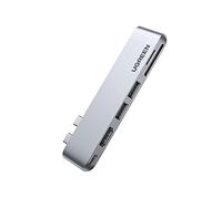 UGREEN 6 en 2 Adaptateur Hub USB C HDMI 4K Compatible avec MacBook Pro Air M2 M1 2022 à 2016, Multiports USB 3.0 5Gbps, Thunderbolt 3 6K Vidéo, 100W PD, 40Gbps Transmission, Lecteur de Carte SD TF