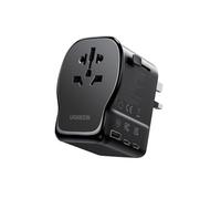 UGREEN 65W Adaptateur de Voyage Universel avec 2*USB-C/ 1*USB-A/Prise 4 en 1 (EU/UK/US/AU) GaN Tech Compact et Sûr Convient aux Voyages d'affaires et aux Vacances pour 200+ Pays & Regions