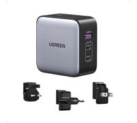 Ugreen 65W Nexode Chargeur 3-Port Gan Rapide Charge USB C Voyage Adaptateur