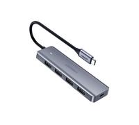 Ugreen 70336 Hub USB 3.2 Gen 1 Type-C vers 4x Type-A, 5000 Mbit/s, câble 0.15m, 104x30x10mm, compatible Samsung