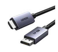 UGREEN 8K 60Hz Câble DisplayPort vers HDMI 4K 240Hz DP 1.4 vers HDMI 2.1 2M | Displayport HDMI Unidirectionnel 32.4Gbps HDR HDCP2.3 en Aluminium Compatible avec Laptop Carte Graphique Projecteur Moniteur