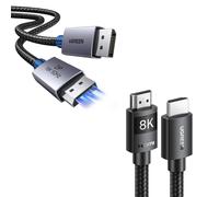 UGREEN 8K 60Hz Câble HDMI 2.1 Certifié et Câble Displayport 2.1 16K 60Hz
