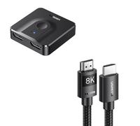 UGREEN 8K Câble HDMI 2.1 Certifié et Switch HDMI 4K 60Hz 2 Entrées 1 Sortie