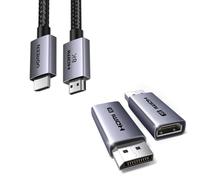 UGREEN 8K Câble HDMI 2.1 et Adaptateur DisplayPort vers HDMI