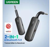 UGREEN - adaptateur Bluetooth 5.0 2 en 1, émetteur-récepteur sans fil, adaptateur 3.5mm stéréo pour écouteurs TV voiture Audio 1 PC