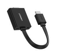 UGREEN Adaptateur HDMI vers VGA 1080P avec Sortie Audio 3.5mm Convertisseur HDMI Mâle à VGA Femelle compatible avec PC ordinateur portable TV Box Raspberry Pi Moniteur Projecteur Écran HDTV - Noir