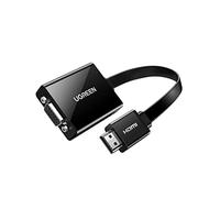 Ugreen Adaptateur HDMI vers VGA 1080p avec Sortie Audio et Micro USB Câble d'Alimentation, Noir