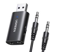 UGREEN Adaptateur Jack Bluetooth 5.4 pour TV Télé Émetteur Récepteur 2 en 1 pour Voiture Prise Aux 3.5mm Transmetteur Auxiliaire Audio pour Casque Écouteurs Enceinte Amplificateur