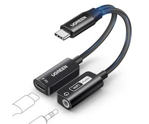 UGREEN Adaptateur Magnétique USB C vers Jack 3.5mm 2 en 1 Adaptateur