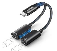 UGREEN Adaptateur Magnétique USB C vers USB C 2 en 1 Adaptateur Écouteur USBC Charge Rapide PD 60W 96Khz 24Bit Compatible avec iPhone 17 Pro Max 16 15 Série iPad Galaxy S25 24 MacBook Pro PS5 4 Xbox