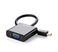 UGREEN Adaptateur Mini DisplayPort vers VGA Mâle à Female Support 1080P Plaqué Or (Noir)