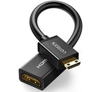 UGREEN Adaptateur Mini HDMI vers HDMI 4K 60Hz Câble Mâle vers Femelle 18Gpbs 3D Ethernet Arc Compatible avec Tablette Raspberry Pi Zero Canon EOS 700D Nikon D5300 HDTV 4K Projecteur (20CM)