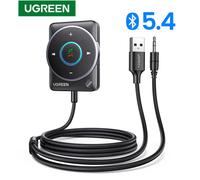 UGREEN-Adaptateur récepteur Bluetooth 5.4 pour voiture avec micro et suppression du bruit, kit audio stéréo USB AUX Bluetooth 5.4