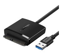UGREEN Adaptateur SATA UASP Adaptateur de disque dur externe USB 3.0 Adaptateur SSD HDD SATA III compatible avec 2,5" SATA comme Samsung 860 EVO 2,5 pouces SSD SATA interne, Crucial MX500 SSD 2,5 pouc
