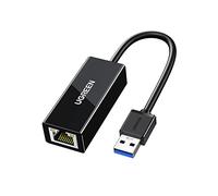 UGREEN Adaptateur USB 3.0 Ethernet Gigabit vers RJ45 1000Mbps Réseau LAN Compatible avec Switch Mi Box S Macbook Pro Air Plug Play Windows 11 10 8.1 MacOS Noir